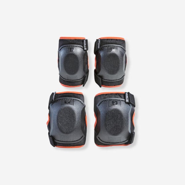 One Size Cycling Elbow and Knee Protectors Set 3-6 Years-orange